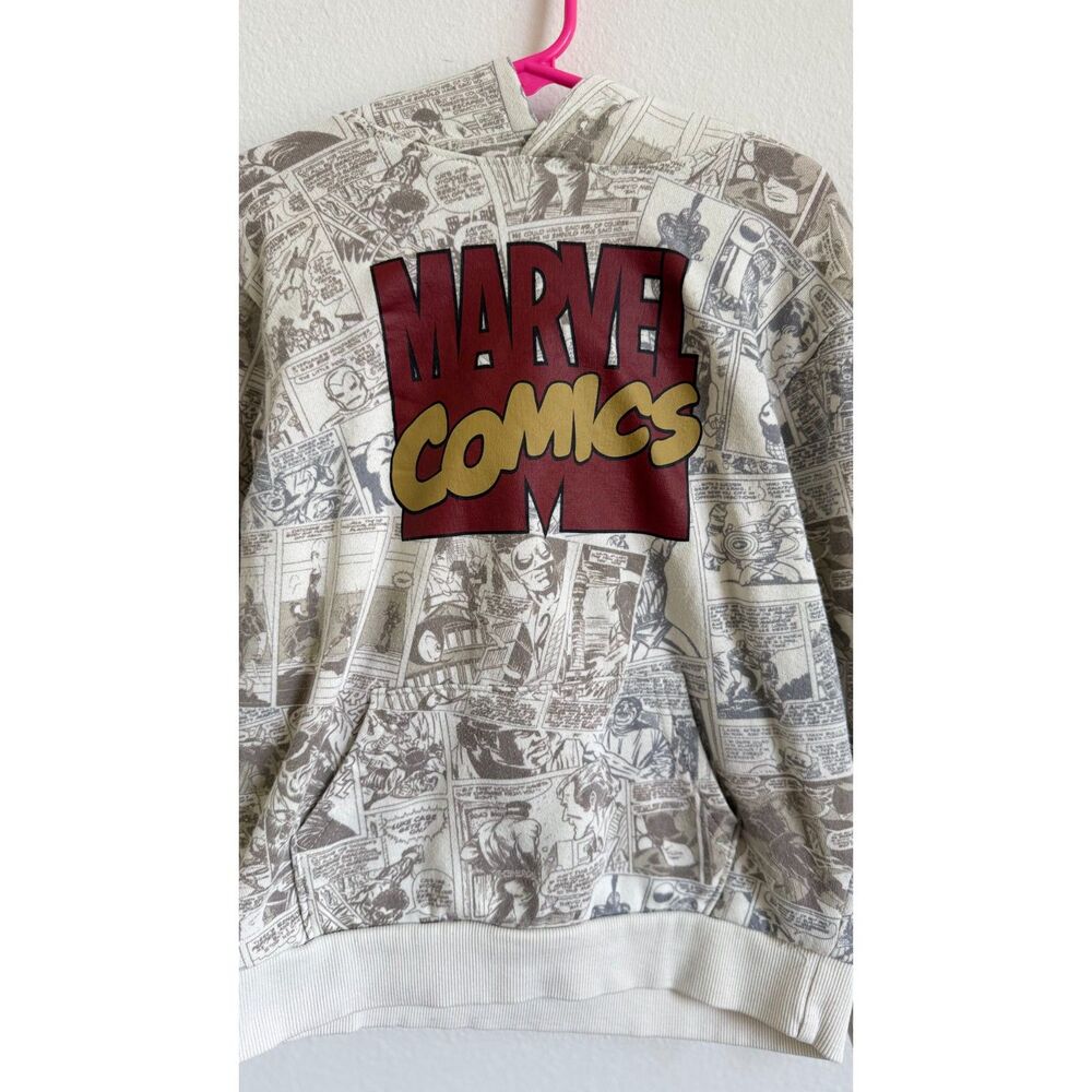 Marvel Comics Youth XS 6 Hoodie All Over Comic Print Superhero Pullover